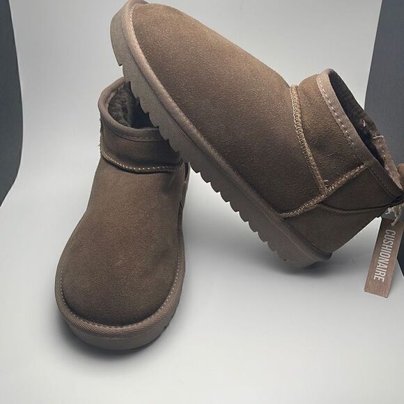 CUSHIONAIRE Women's Genuine Suede pull on boot 8 BROWN - Picture 6 of 7